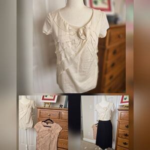 Talbots - 2 100% Cotton Rosette Blouses